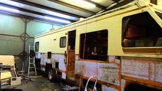 Day 3 renovation on 1983 Cross Country RV [upl. by Keyes]