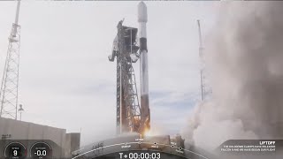 Blastoff SpaceX launches 23 Starlink satellites from Florida nails landing [upl. by Almond448]