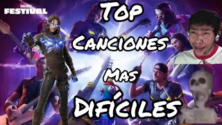 Top 4 canciones mas difíciles de fortnite Festival [upl. by Wheaton]