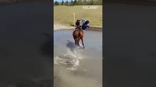 Funny Horse riding 😄😄 horse equestrian horseriding jumping pony failarmy [upl. by Jackquelin]