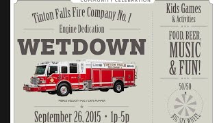 Tinton Falls NJ Fire Company 1 Engine 180 Wetdown 92615 [upl. by Richer]