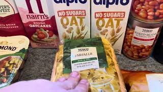 Tesco weekly vegan food shop with prices [upl. by Ailed973]