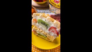 Japanese Fruit Sando with Eggo Waffles [upl. by Aliehs]