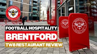 Brentford FC hospitality review  TW8 Restaurant  The Padded Seat [upl. by Nelleus]