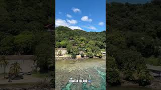 Roatán Island 🏝️ crystalclearwater roatanhonduras honduras island cruising scenery [upl. by Parhe]