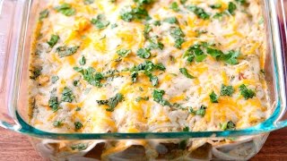 Easy Green Chile Chicken Enchiladas Recipe [upl. by Rheingold]