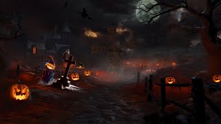 Halloween Graveyard Ambience 🎃 Spooky Halloween Ambience 🎃ASMR Halloween Sounds [upl. by Joella177]