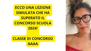 ESEMPIO DI LEZIONE SIMULATA CHE HA SUPERATO IL CONCORSO SCUOLA INFANZIA [upl. by Marthe]