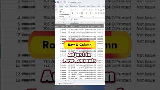 Auto Adjust row and column using shortcut in excel exceltricks shorts ytshorts excelshorts [upl. by Berhley]