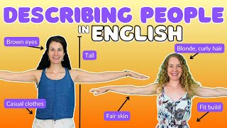 How to Describe People in English  Vocabulary to talk about physical features  ESL Lesson [upl. by Sire175]