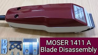 Moser Trimmer 1411 Blade Disassembly  Moser Trimmer DIY [upl. by Oiramed]