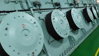 Tour Of A Huge Container Ship Engine Room With Huge MAN BampW Engine Of 9 cylinders [upl. by Gianna]