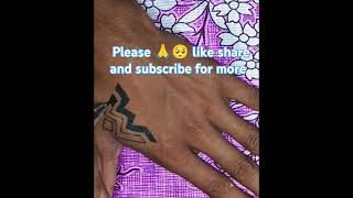 How to Draw a tattoo on the hand only black pen art sketcher  short video [upl. by Leina]