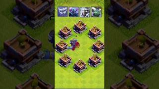 Builder hall Archer tower vs yeti pekka electro Titan witch golem clashofclans coc shorts [upl. by Raila]