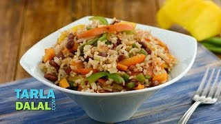 Mexican Rice Diabetic and Zero Oil Recipe by Tarla Dalal [upl. by Gnot]