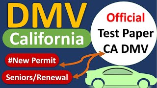 DMV Written Test 2023 California Part 7  New Permit Seniors amp Renewal Practice Test [upl. by Oilime]