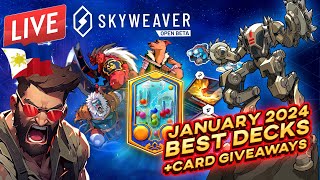 🔴 LIVE  BEST DECKS of January 2024  SKYWEAVER Season 29  Card GIVEAWAYS 🇵🇭 🇵🇭 🇵🇭 [upl. by Aleahcim]