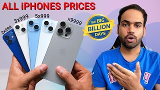 All iPhones Confirm Prices in Flipkart Big Billion Days Sale  iPhone 12131414 Plus1515 Plus [upl. by Shanan]