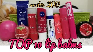 TOP 10 FAVOURITE LIP BALMS 2018 💋 [upl. by Aderf397]