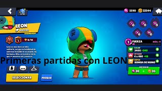 Primeras partidas con LEON Brawl Stars [upl. by Assennev223]