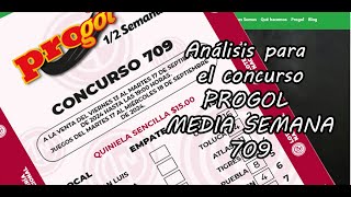 Progol Media Semana 709  Análisis completo [upl. by Norted]