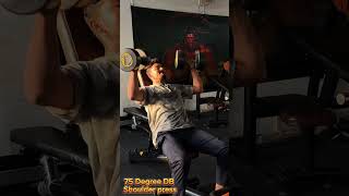 75 degree shoulder press best workout for shoulder gym youtubeshorts like fitness ufc [upl. by Eisnyl81]