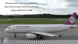 Freebird A320232 TCFBR at Friedrichshafen Airport HD [upl. by Clemens]