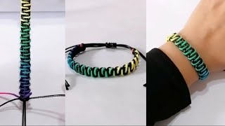 👉TUTORIAL Haz esta Pulsera que parece complicada pero son Sencillas Aprende este patrón secreto [upl. by Atcele]