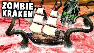 Fighting the Zombie Kraken with our Pirate Ship Crew Abandon Ship Haunted Seas Update [upl. by Yarvis]