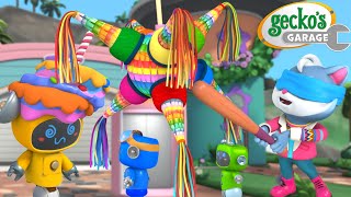 Kats Piñata Party  Geckos Garage  Trucks For Children  Cartoons For Kids [upl. by Albric823]