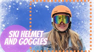 Ski Helmet with Goggles and Earpads [upl. by Dorice]