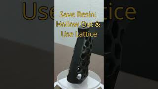 Daily Tip 26 Save Resin Hollow out and Lattice  Design for Mass Production and Resin 3D Printing [upl. by Hillyer654]