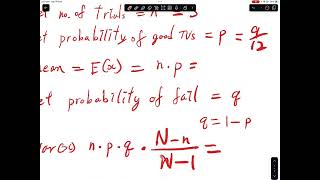 Binomial and Hypergeometric Distribution [upl. by Bordiuk]