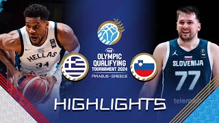 Giannis wins the battle against Luka as Greece 🇬🇷 move on  Highlights  FIBA OQT 2024 Greece [upl. by Neesay]