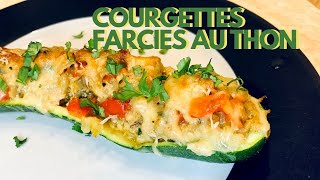 Courgettes farcies au thon au four  Recette gourmande avec courgettes amp thon  Recette  273 [upl. by Ri978]