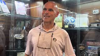 FSU Soccer  Brian Pensky on NCAA play for newcomers hosting and the evolution of Wrianna Hudson [upl. by Santiago147]