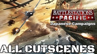 Battlestations Pacific Japaneses Campaign  All cutscenes  Gameplay game movie 1080pHD [upl. by Aleahpar435]