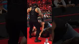 Goldberg and Roman Reigns spear Braun Strowman romanreigns goldberg wwe shorts [upl. by Mahau]