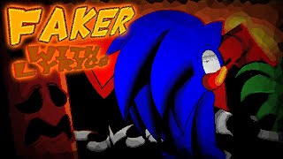 Faker with LYRICS SonicEXE  Solo COVER [upl. by Rapsag]