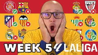 202425 LA LIGA PREDICTIONS  WEEK 5 [upl. by Gardol]