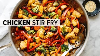 CHICKEN STIR FRY  easy healthy 30minute dinner recipe [upl. by Miah]