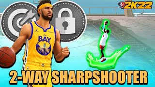 NEW BEST 2 WAY SHARPSHOOTER BUILD in NBA 2K22 AFTER PATCH BEST COMP LOCKDOWN BUILD KLAY THOMPSON [upl. by Nethsa614]