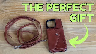 Genuine Leather Crossbody Wallet Case Review Style Meets Functionality [upl. by Maressa]