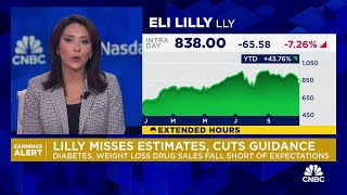 Eli Lilly stock tumbles 10 after drug giant misses estimates and slashes profit guidance [upl. by Saw]