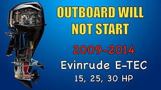 Engine Wont Start Evinrude ETEC 15 25 30 HP [upl. by Correy]