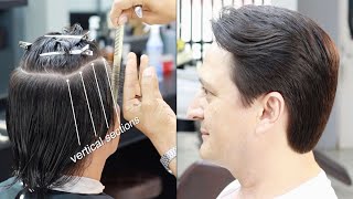 The Best TUTORIAL Classic Medium Mens Haircut With Scissors  by Farley Santiago [upl. by Ylenats]