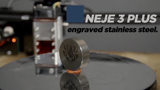 Neje 3 Plus engraved stainless steel [upl. by Aicilyt]