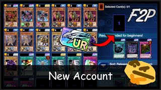 Making a FARM DECK and Getting STAPLES  F2P New Account Playthrough 2 YuGiOh Duel Links [upl. by Akinajnat]