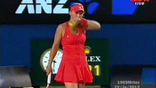 Caroline Wozniacki vs Jelena Jankovic  Bad Service  4ª Rod  AO2012 [upl. by Benedic286]