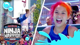 EPIC SPLASH FALLS from American Ninja Warrior Junior Season 2  American Ninja Warrior Junior [upl. by Aifos]